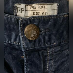 Free People Women’s Size 25 Navy Corduroy Jeans